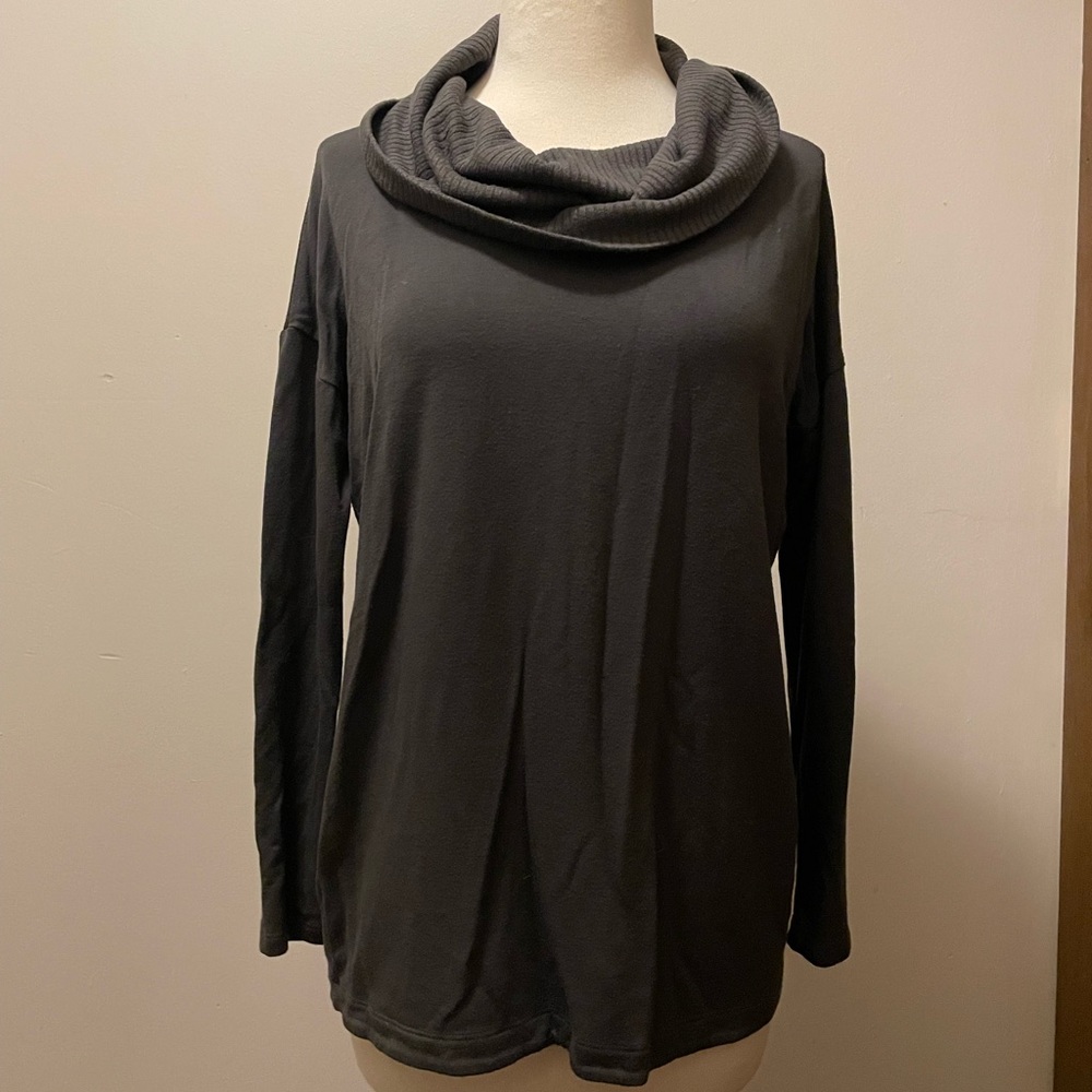Lou & Gray By Loft Signature Soft  Cow Neck Top Gray Size XXS - Picture 4 of 7